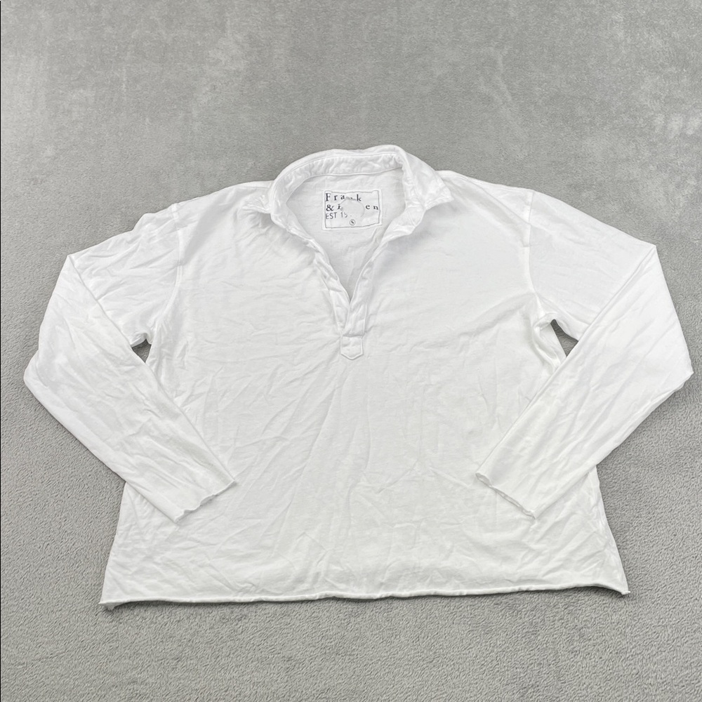 NEW Frank‎ & Eileen S 100% Cotton White Popover Heritage Jersey USA FLAW